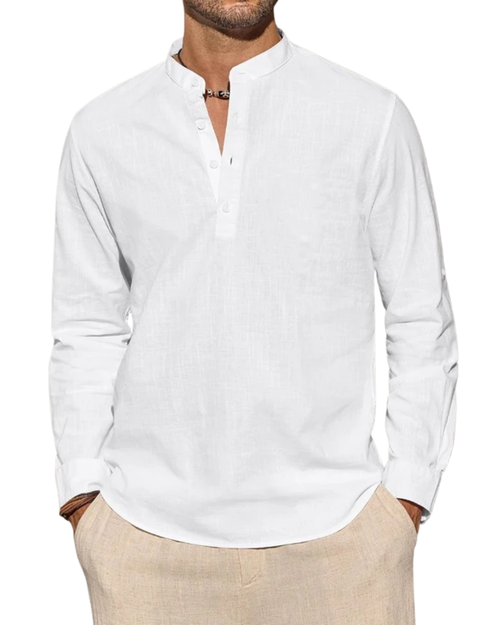 Elegantes Henley-Shirt aus Baumwolle