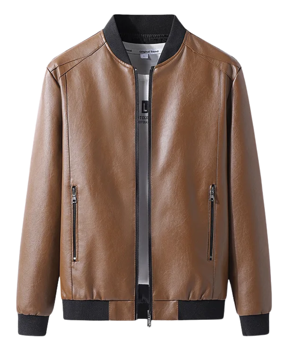 Casaco de cabedal elegante