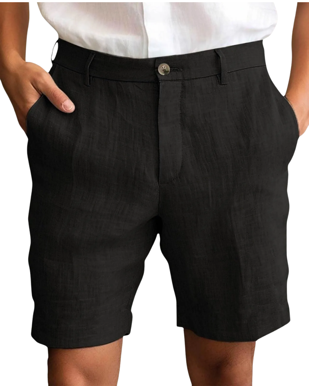 Elegante Leinen-Shorts
