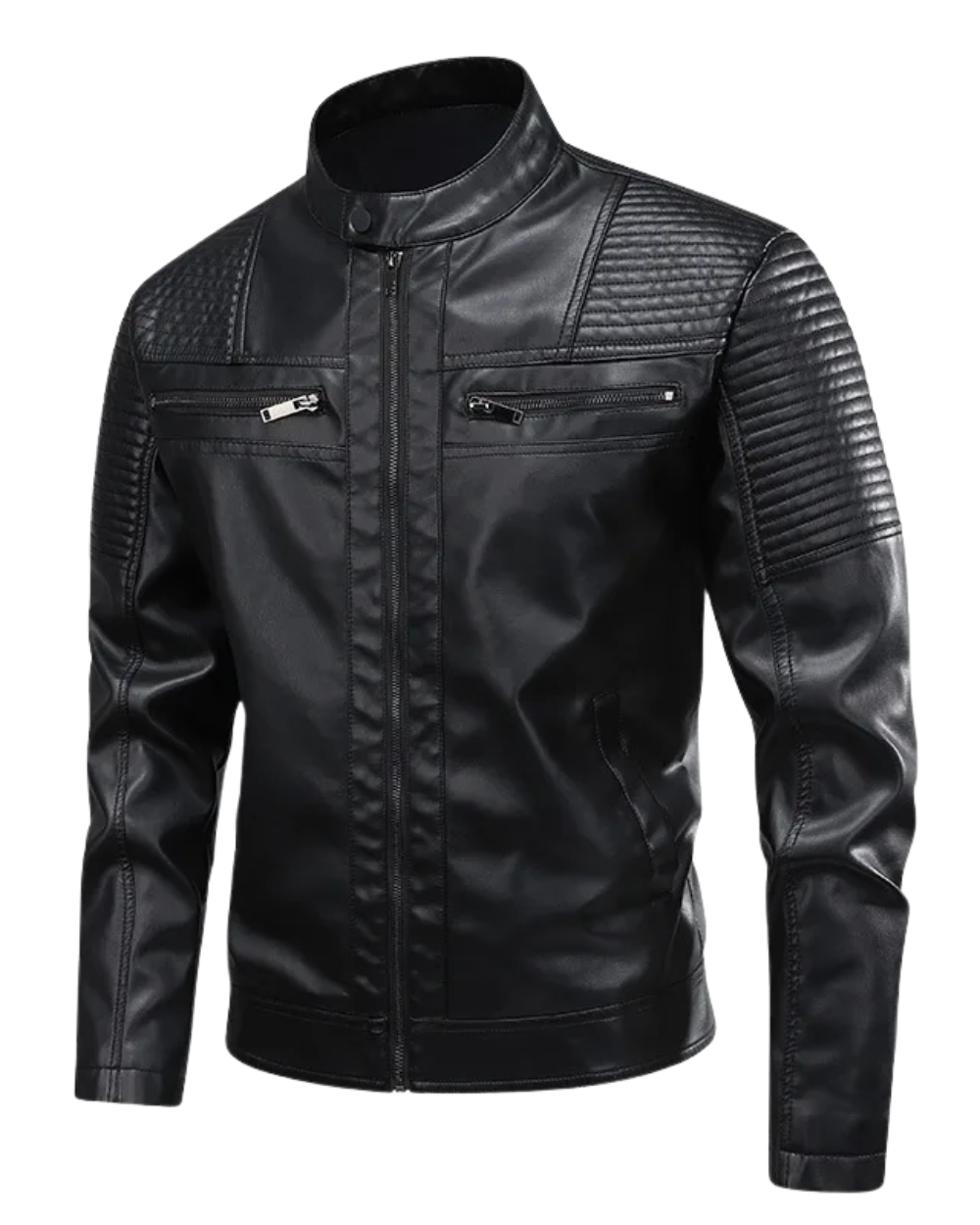 Casaco de cabedal clássico