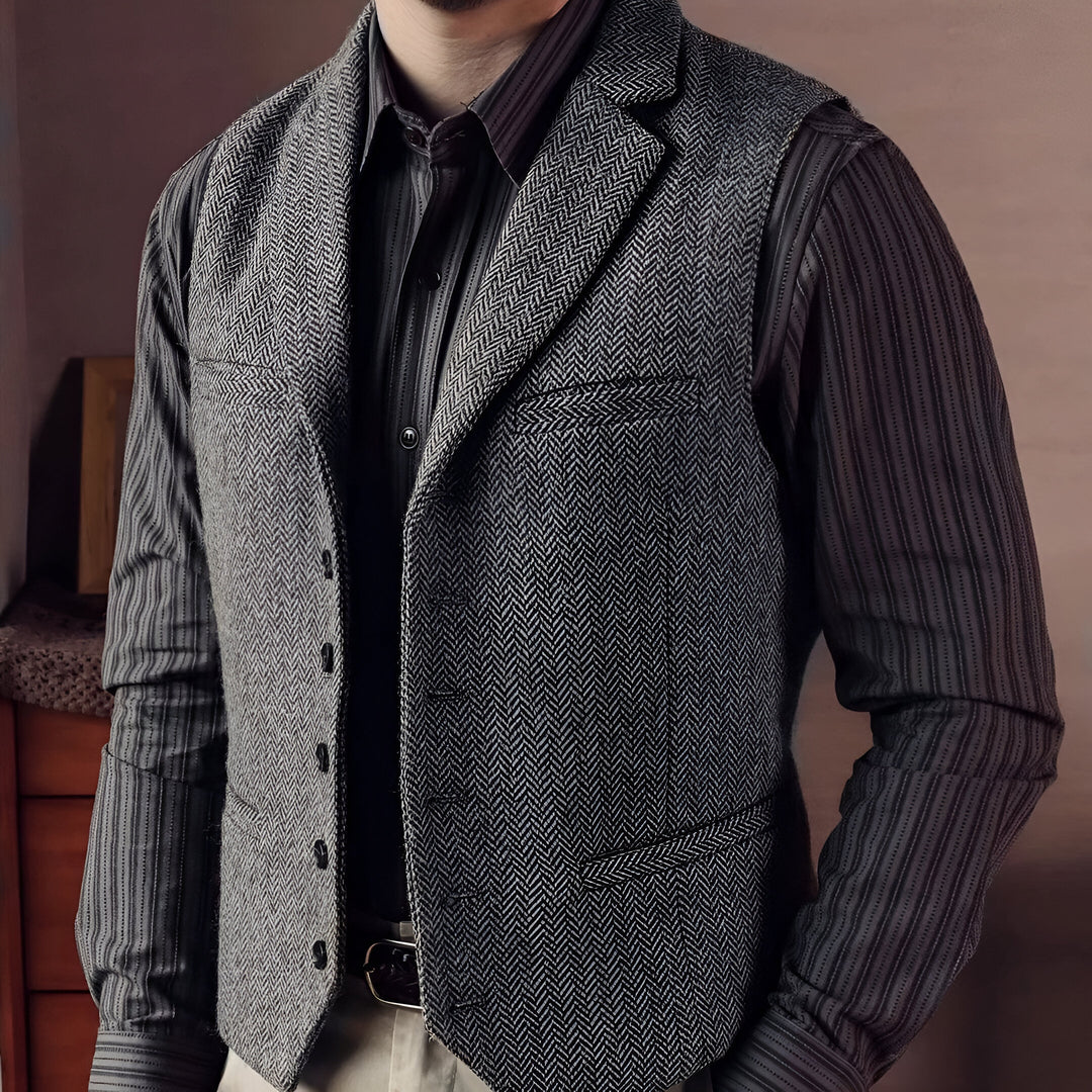 Colete elegante de lã