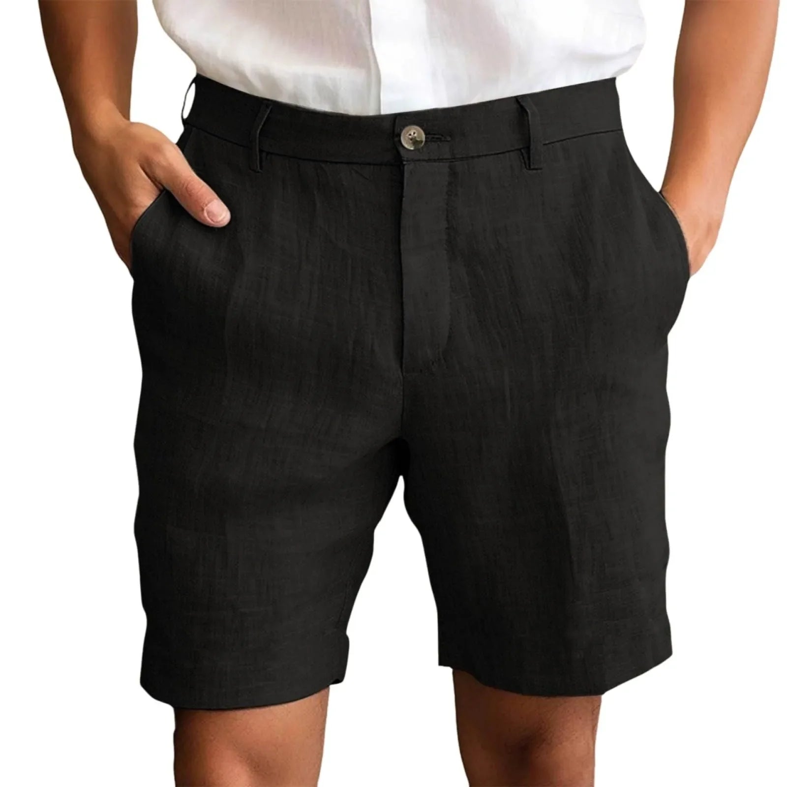 Elegante Leinen-Shorts