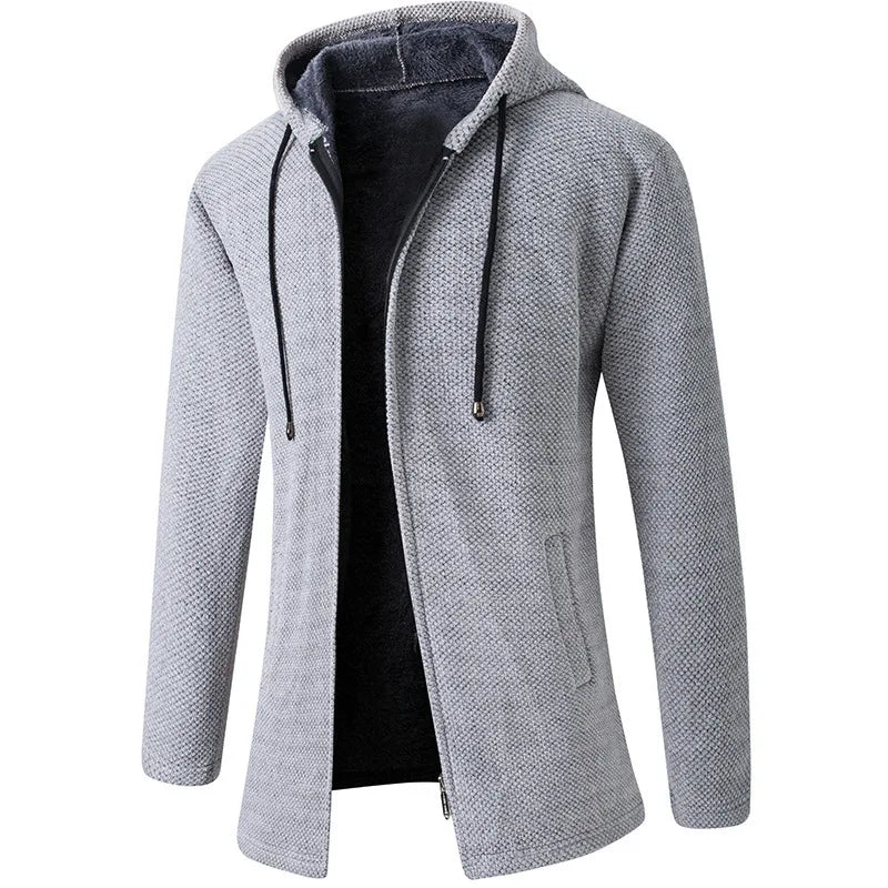 Casaco masculino elegante com capuz