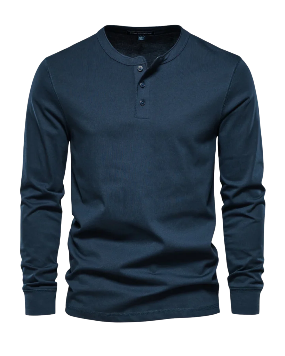 Elegantes Langarm-Henley-Shirt aus Baumwolle