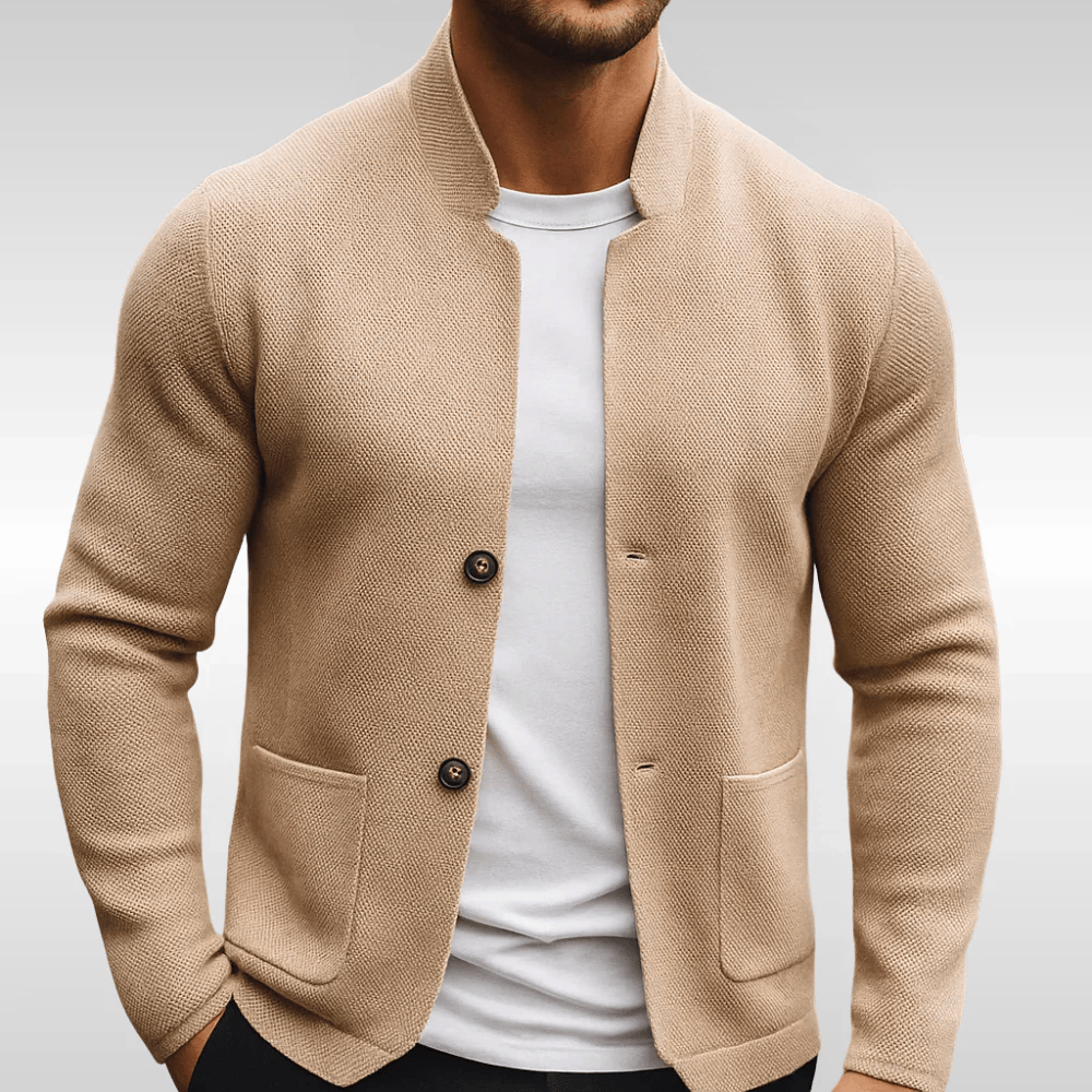 Casaco de malha elegante para homem