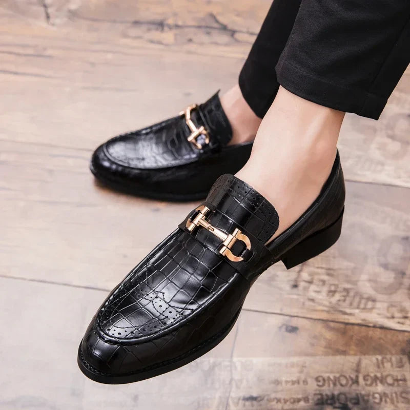 Leder-Loafer mit Schnalle