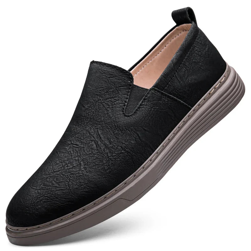 Slip-On-Schuhe aus Leder
