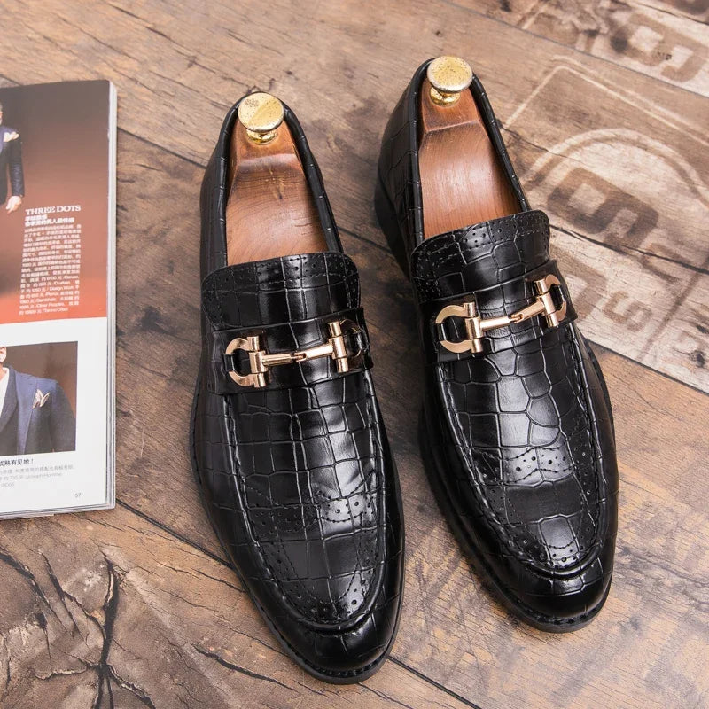 Leder-Loafer mit Schnalle