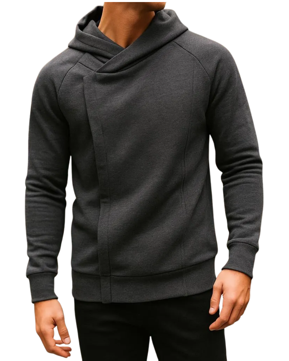 Eleganter Kapuzenpullover mit Reißverschluss