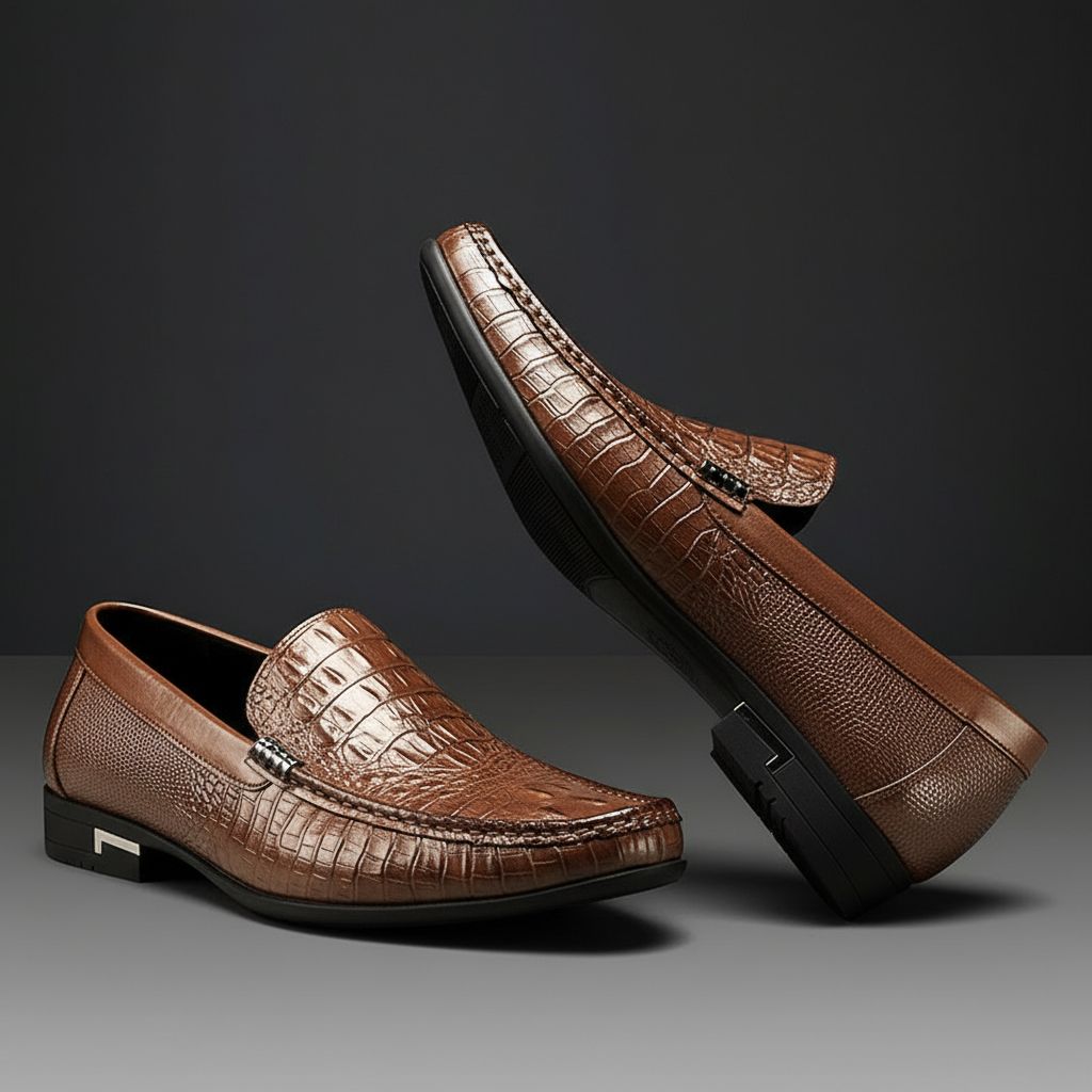 Elegante Leder-Mokassins
