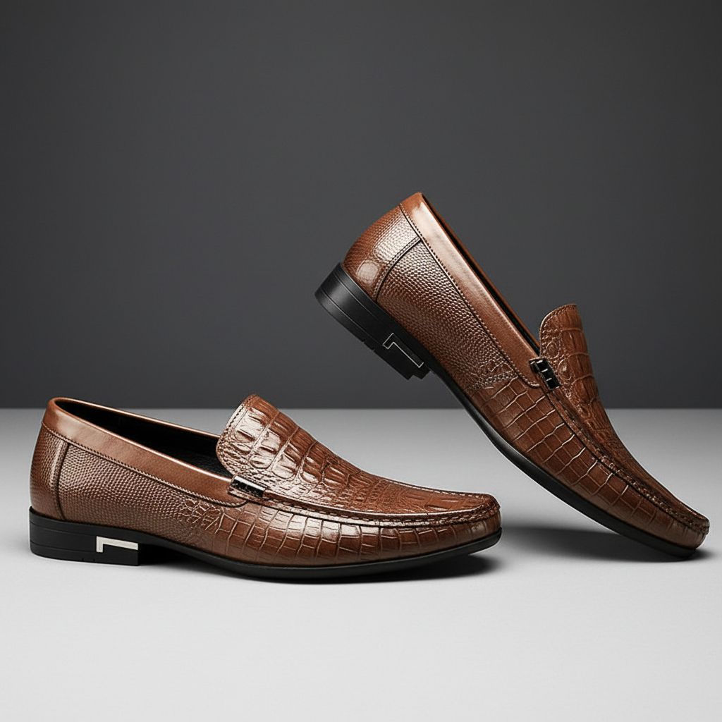 Elegante Leder-Mokassins