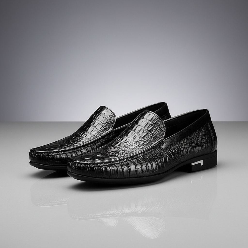 Elegante Leder-Mokassins